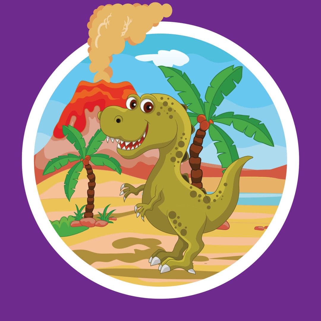 Dinosaur themed party room